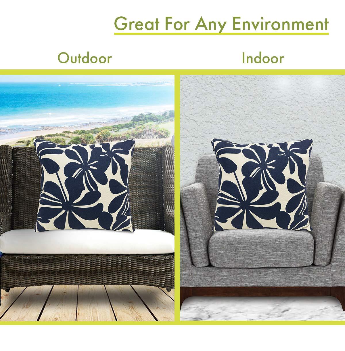 Majestic Home Goods Plantation Floral Indoor/Outdoor Reversible Throw Pillow