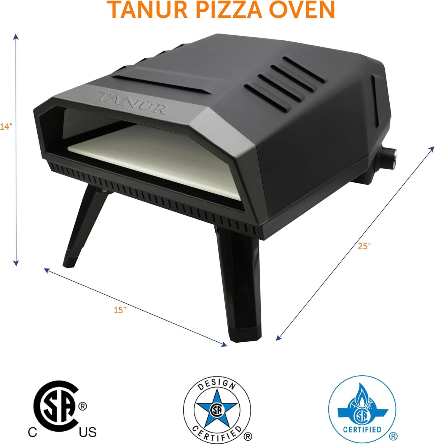 Flame King Flame King TANUR 12-inch Portable Outdoor Propane Pizza Oven for Camping and Outdoor Cooking