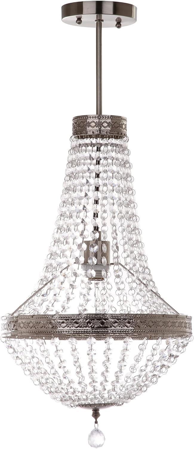 Shirley Grand 1 Light Pendant - Nickel/Clear - Safavieh.