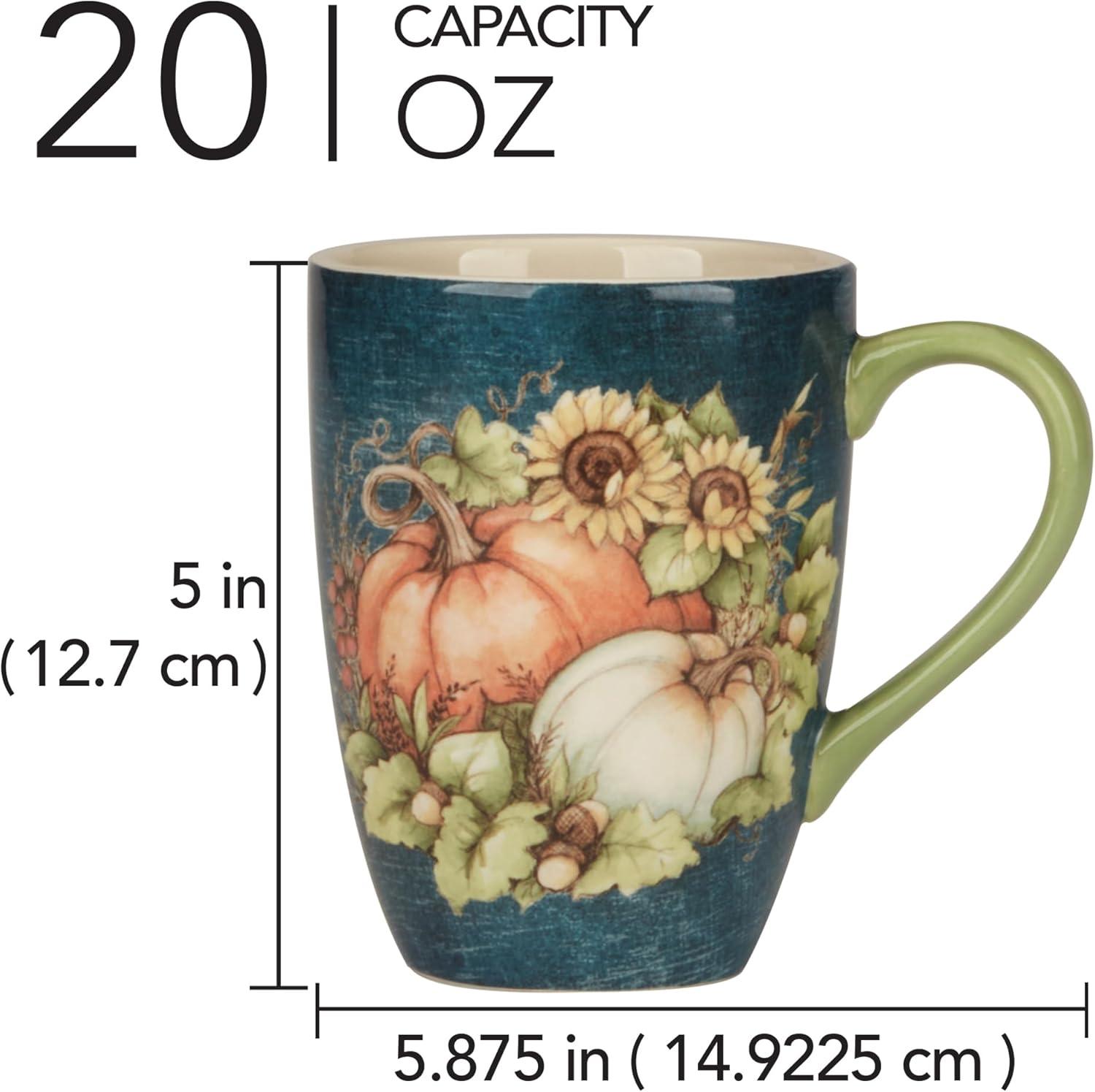 Certified International Set of 4 20oz Autumn Breeze Mugs