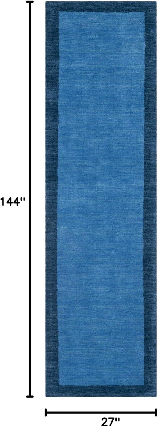 Himalaya HIM580 Hand Loomed Runner Rug - Light Blue/Dark Blue - 2'3"x12' - Safavieh.