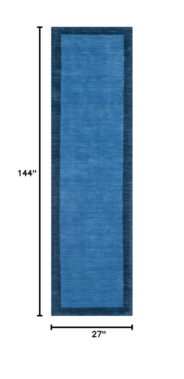 Himalaya HIM580 Hand Loomed Runner Rug - Light Blue/Dark Blue - 2'3"x12' - Safavieh.