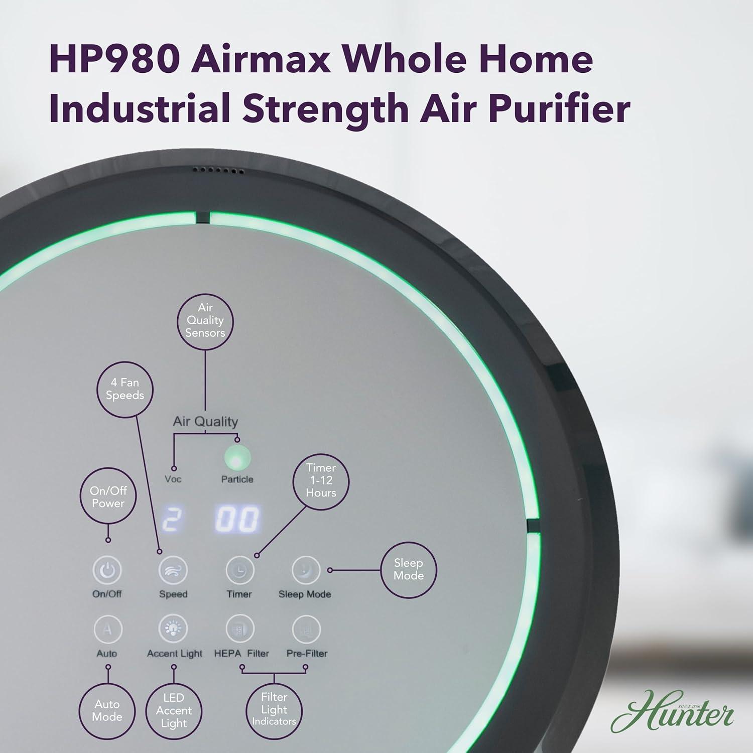 Hunter HP800 Air Purifiers for Home Large Room and Bedroom.