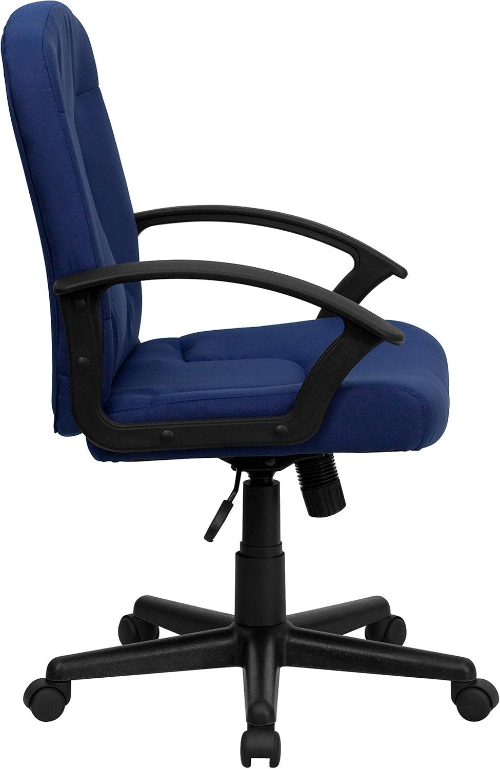 Flash Furniture Mid-Back Fabric Executive Swivel Office Chair with Nylon Arms (Set of 2)