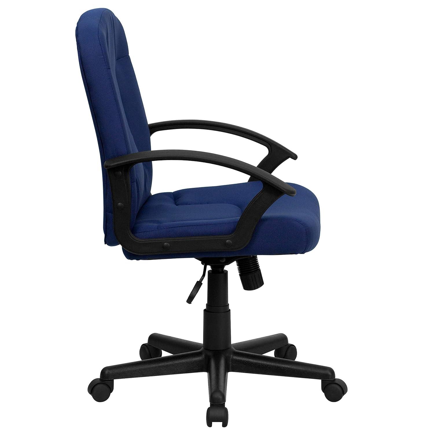 Flash Furniture Mid-Back Fabric Executive Swivel Office Chair with Nylon Arms (Set of 2)