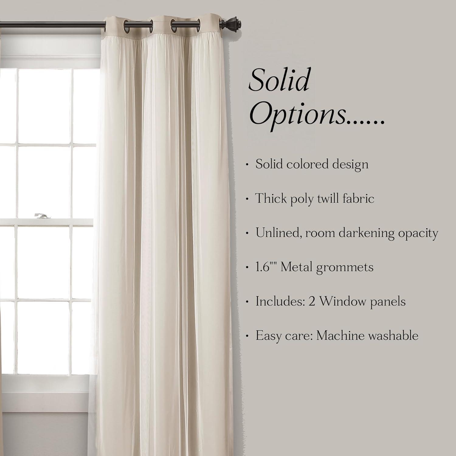 Lush Decor Polyester Blackout Curtain Pair (Set of 2)