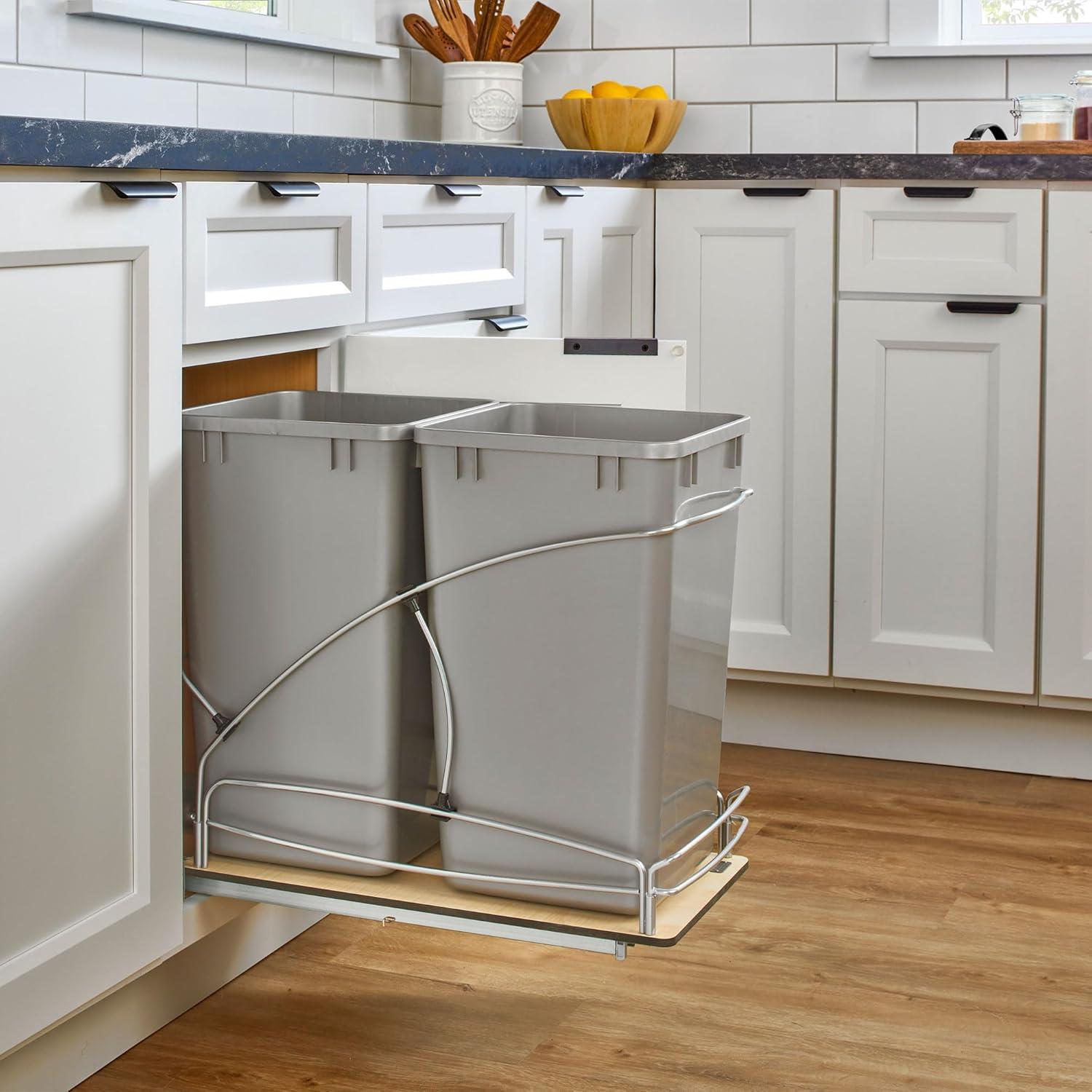 Rev-A-Shelf Rev-A-Shelf Double 27 qt. Pullout Trash Containers