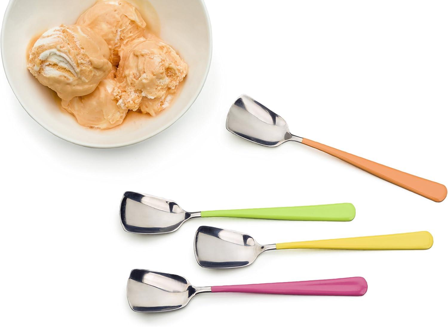 Ice Cream Spoons, Mixed Colors (Set of 4)