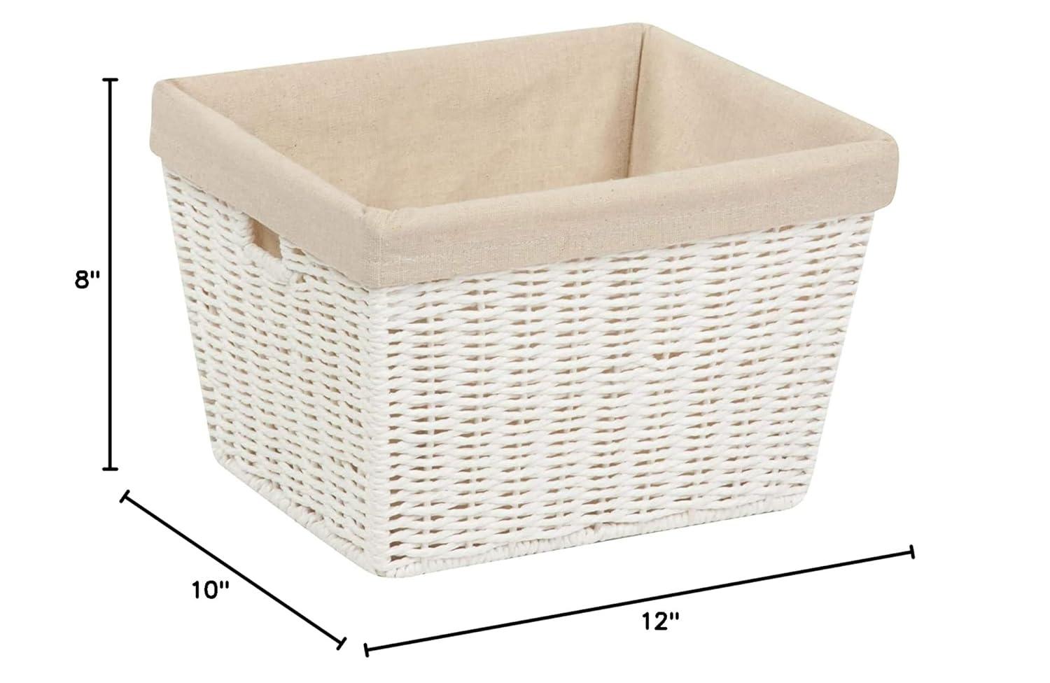 Honey-Can-Do Honey Can Do 39.68 Qt. Large Tall Square Water Hyacinth Basket Natural (STO-02884)