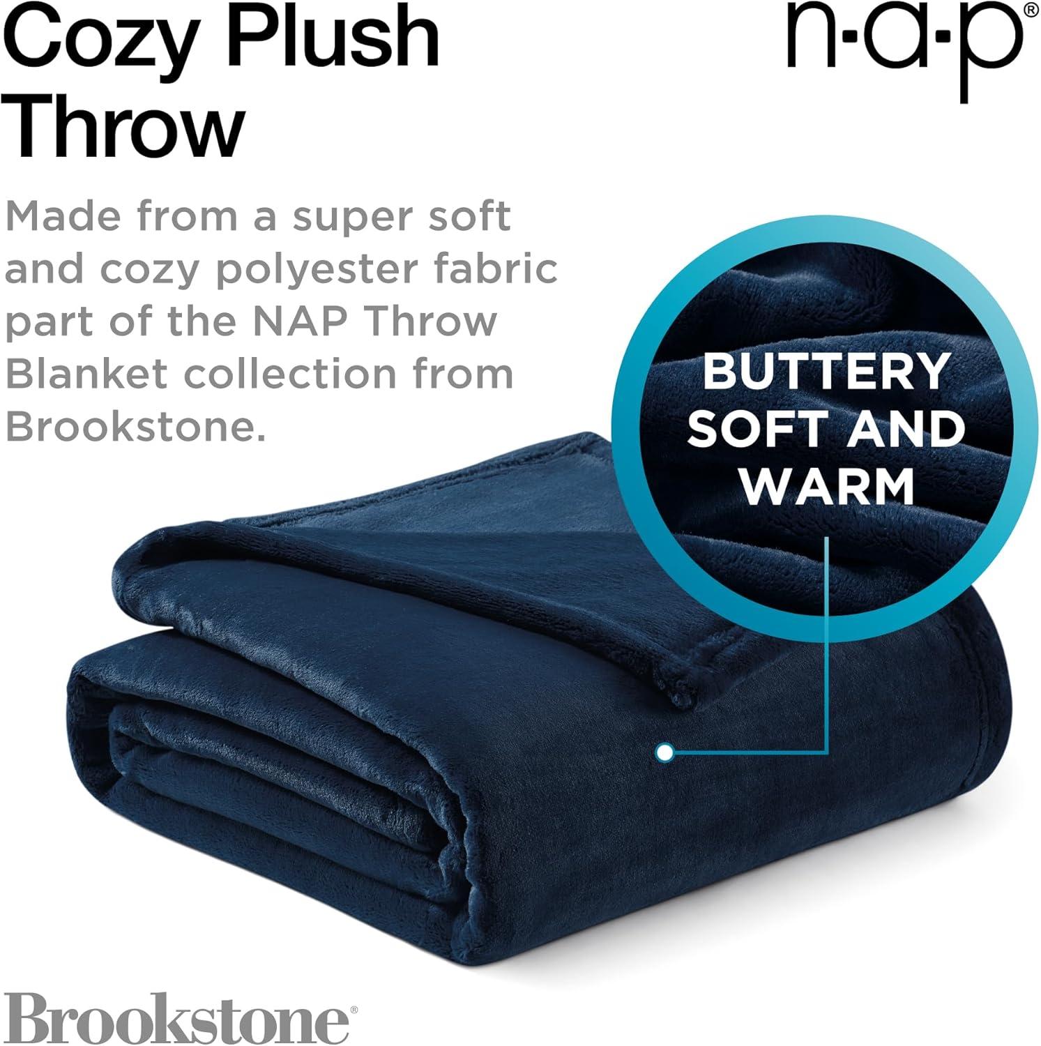 Brookstone Nap Plush Throw Blanket