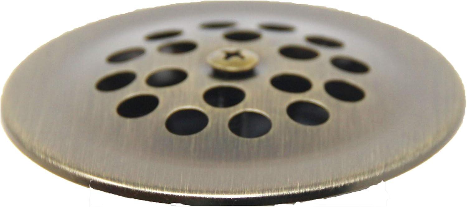 PF WaterWorks Bathtub/Bath Tub Drain Shoe Grid/Strainer Cover with Matching Screw;Antique Brass; PF0915-AB