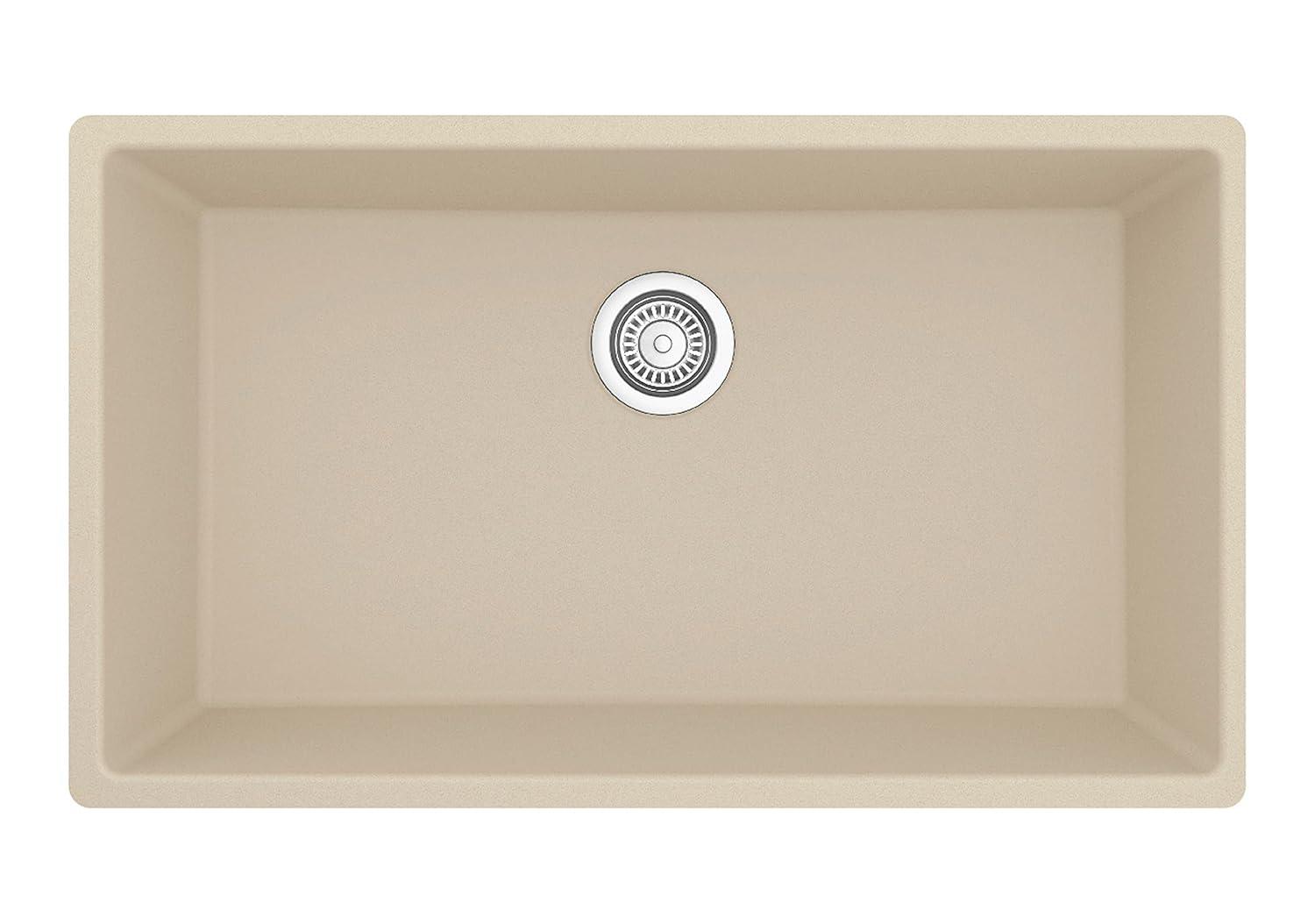 Karran Quartz 32-1/4'' X 19-1/4'' Large Single Bowl Undermount Kitchen Sink