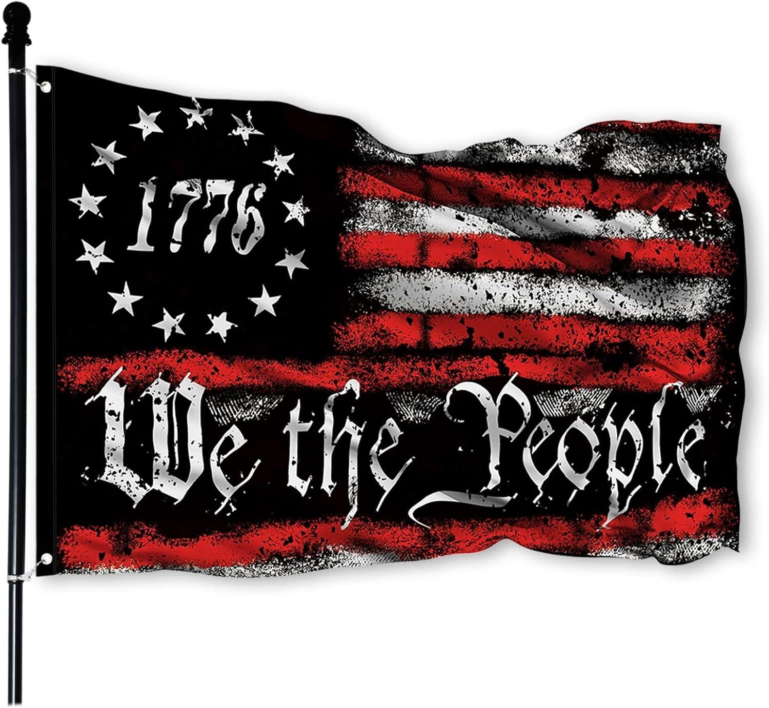 We- The People 1776 -Flag 3x5 Outdoor Betsy Ross 13 Star- American Constitution Flags Indoor- Garden Decoration- with 2 Grommets