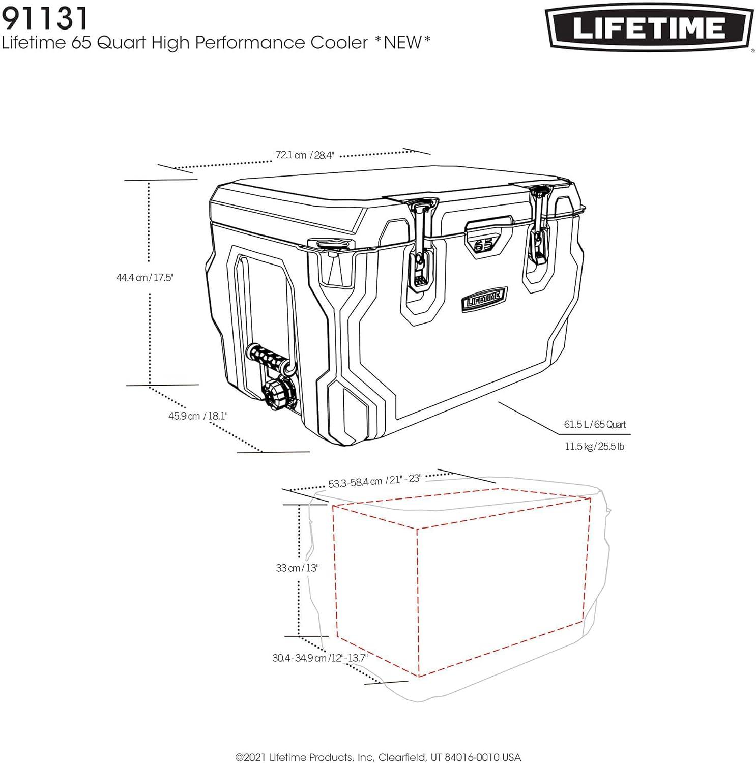 Pumice and Green 65 Quart Bear Resistant Cooler