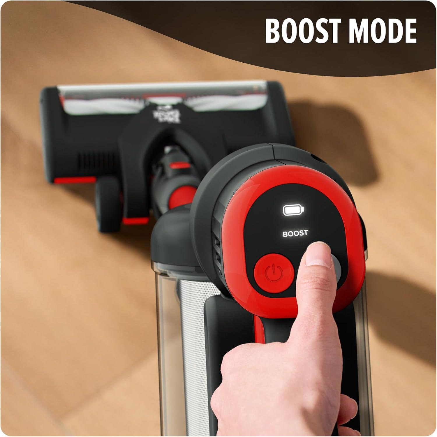 Dirt Devil Standing Cordless Stick Vacuum Red/Black - BD57000V: Lightweight, Rechargeable, Multi-Surface, Washable Filter