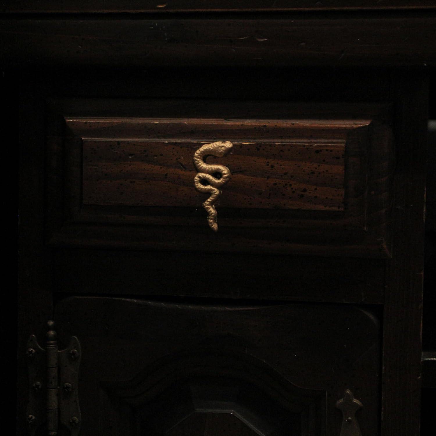 Zeckos Set of 6 Gold Gothic Snake Drawer Pulls - 2.25" x 1" - Cabinet Decor