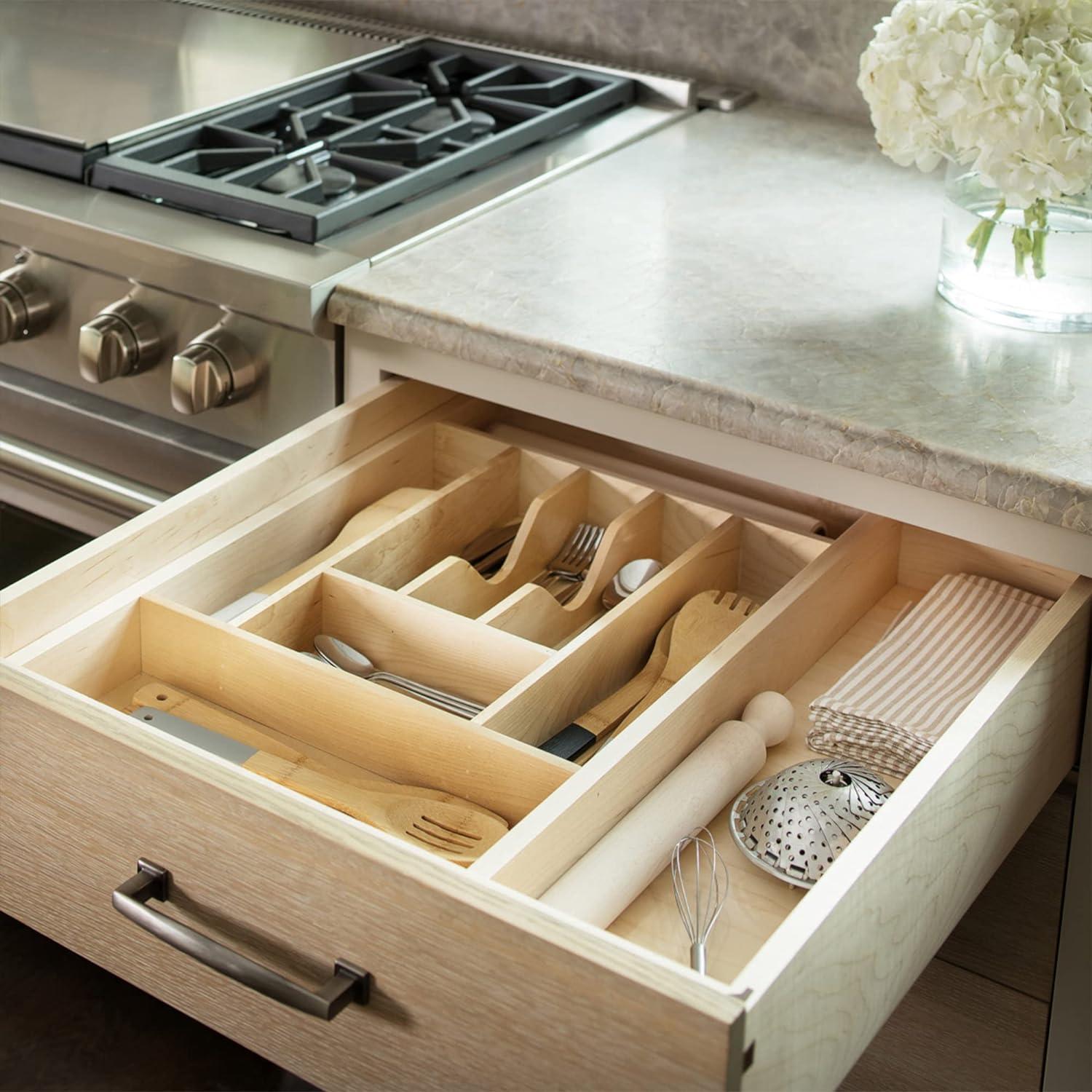 Rev-A-Shelf Short Wood Cutlery Tray Insert