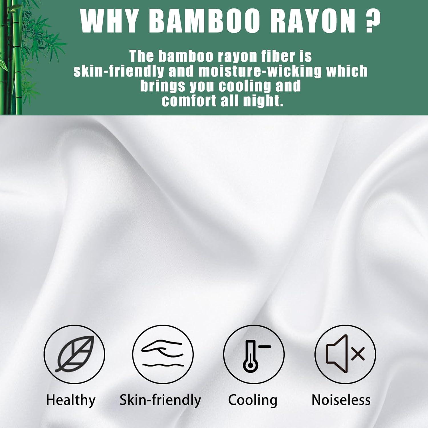 Bedsure Bedsure Pillow Cases Queen Size Set Of 2 - Polyester & Rayon Derived From Bamboo Cooling Pillowcase, Breathable, Soft And Wrinkle-Free Pillow Covers With Envelope Closure, Gifts, 20X30 Inches