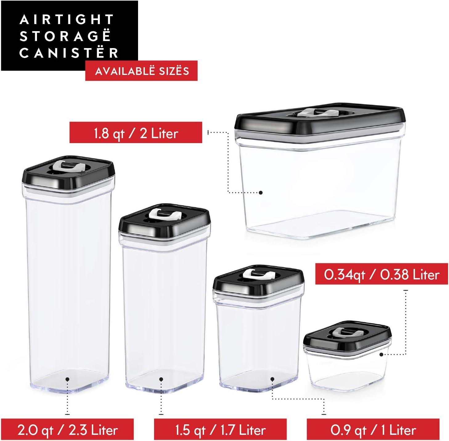 DWËLLZA KITCHEN Mini 6 Piece Set Clear Plastic Airtight Food Storage BPA-Free Containers with Lids
