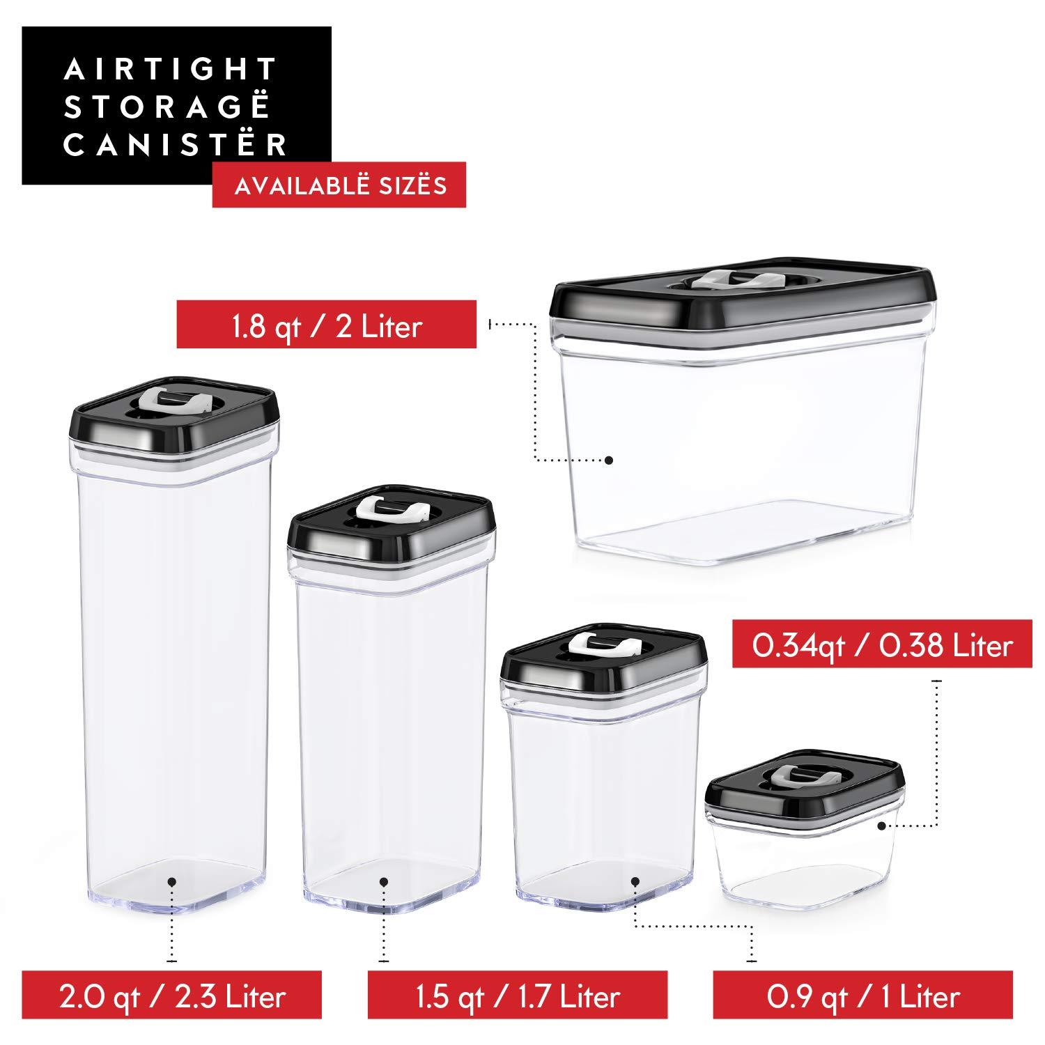 DWËLLZA KITCHEN Mini 6 Piece Set Clear Plastic Airtight Food Storage BPA-Free Containers with Lids