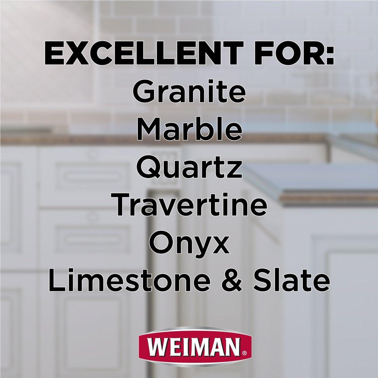 Weiman Stainless Steel & Granite Cleaner - 12 Ounce - for Countertop and Appliance Protect from Fingerprints Granite Cleaner and Polish - Enhance The Natural Beauty of Your Stone Surface - 12 Ounce