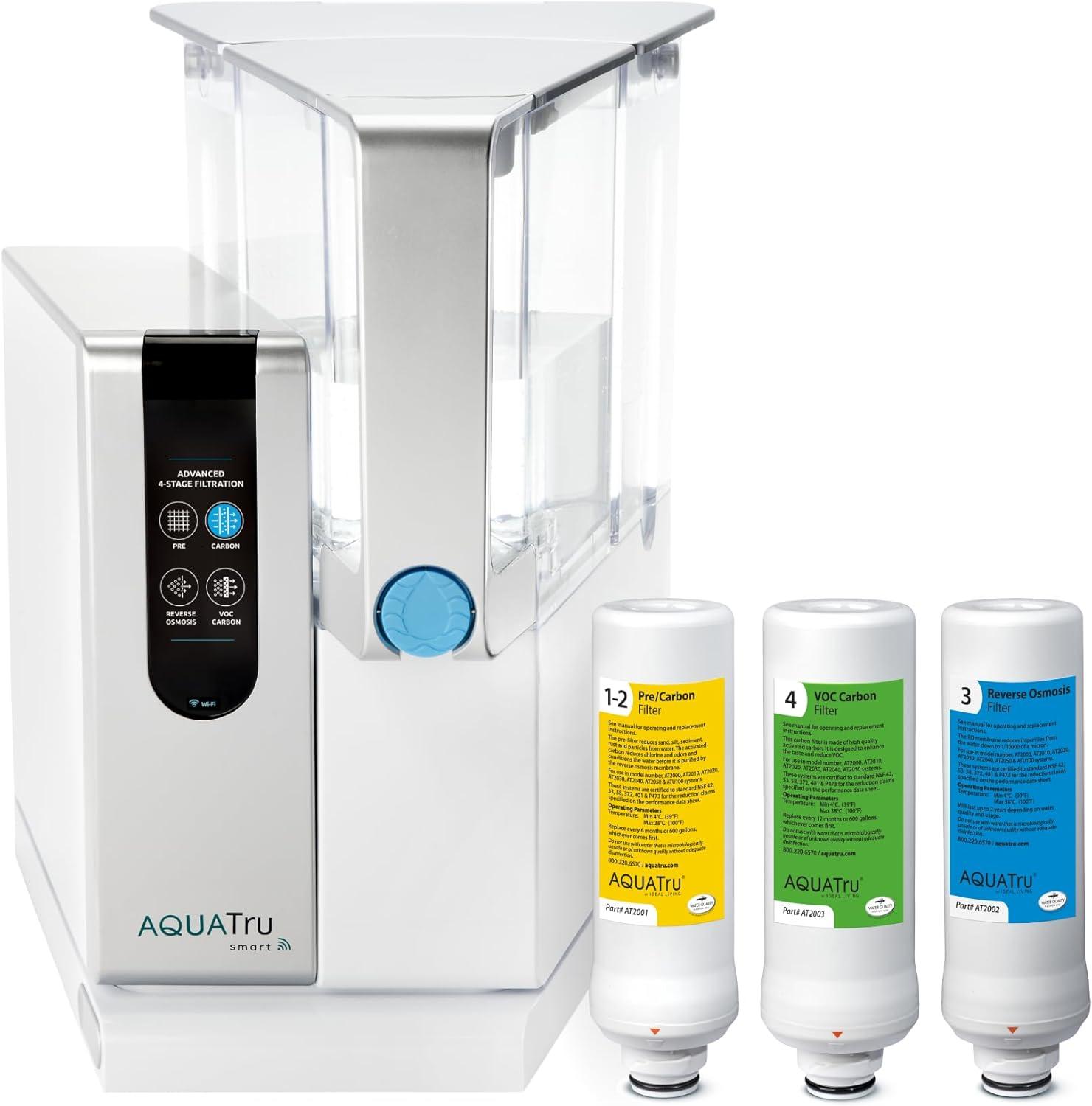 AquaTru Classic Smart Alkaline Countertop Water Purifier for PFAS & Other Contaminants with App