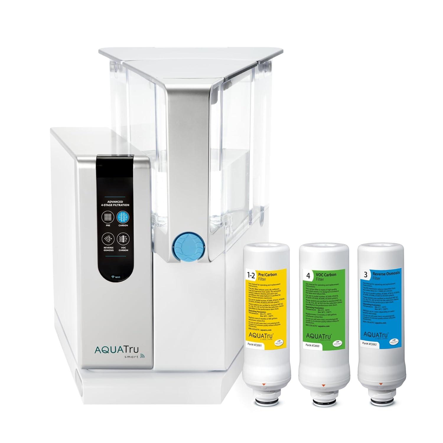 AquaTru Classic Smart Alkaline Countertop Water Purifier for PFAS & Other Contaminants with App