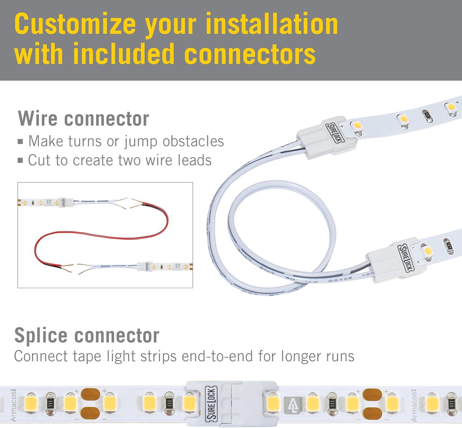 Armacost Lighting 154230 RibbonFlex Pro, 24V, 4000K, 30LEDs/M, IP20, 5M Under Cabinet Strip Light