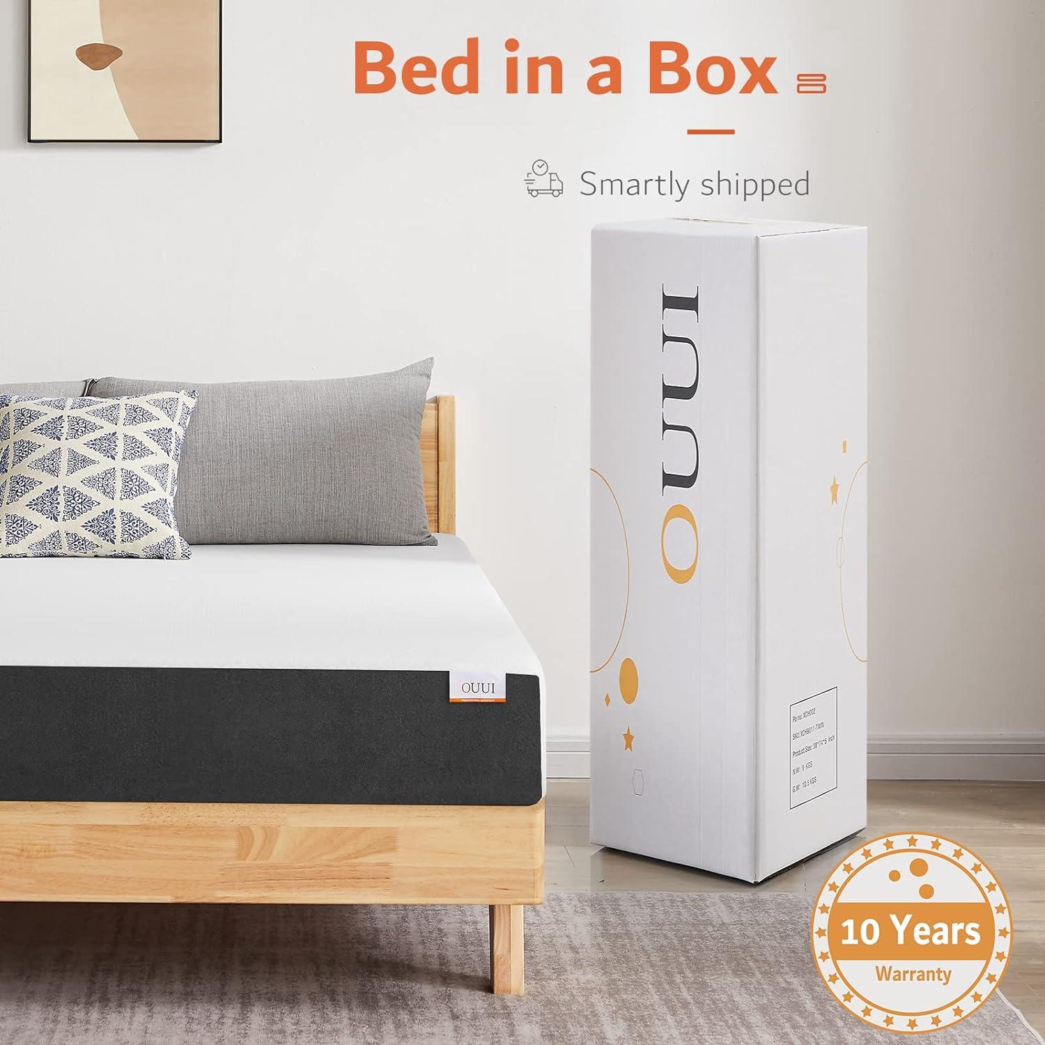 Queen 5-Inch Gel Memory Foam Mattress with Breathable Cover