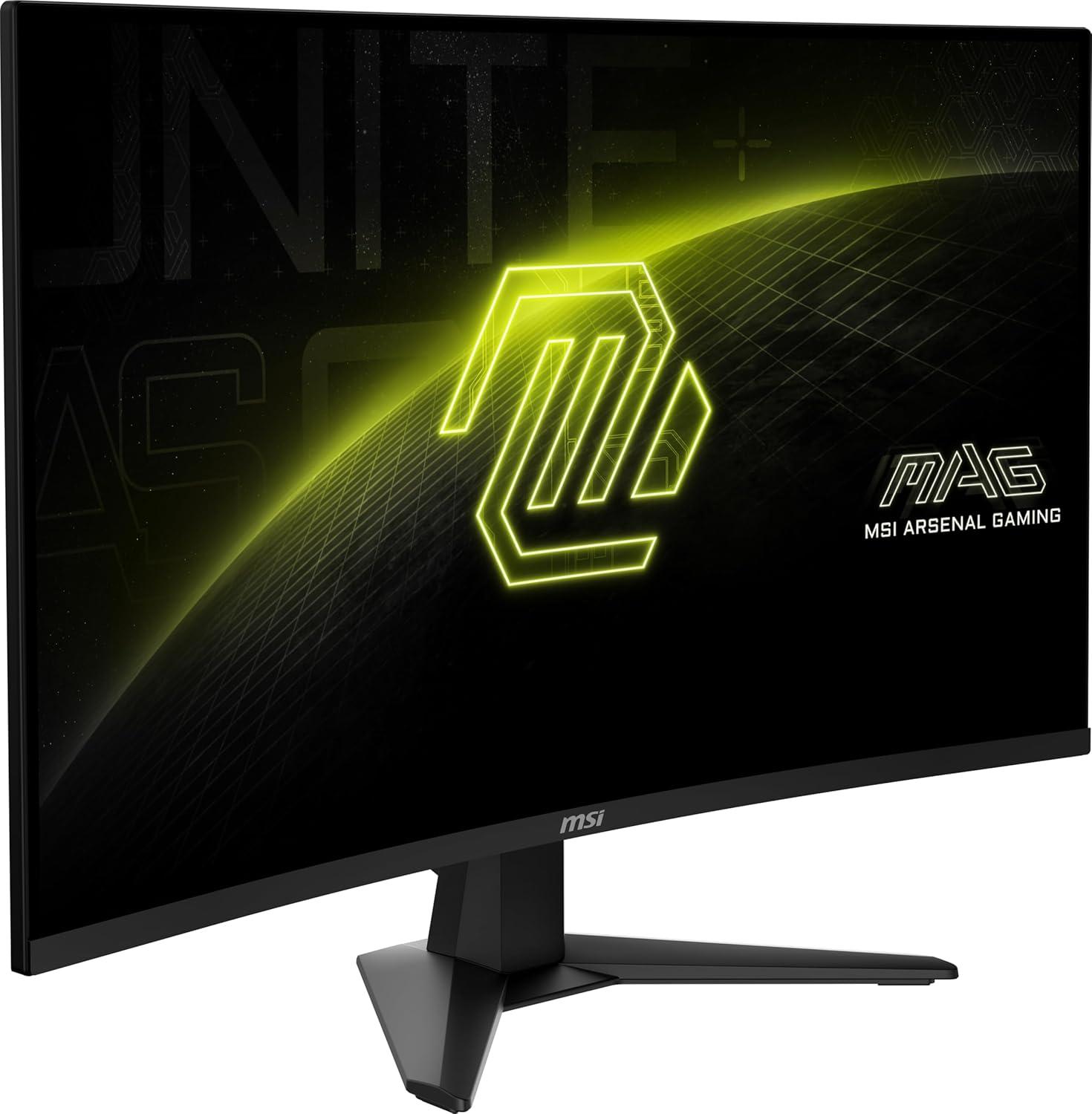 32-Inch Metallic Black Curved WQHD LED Gaming Monitor