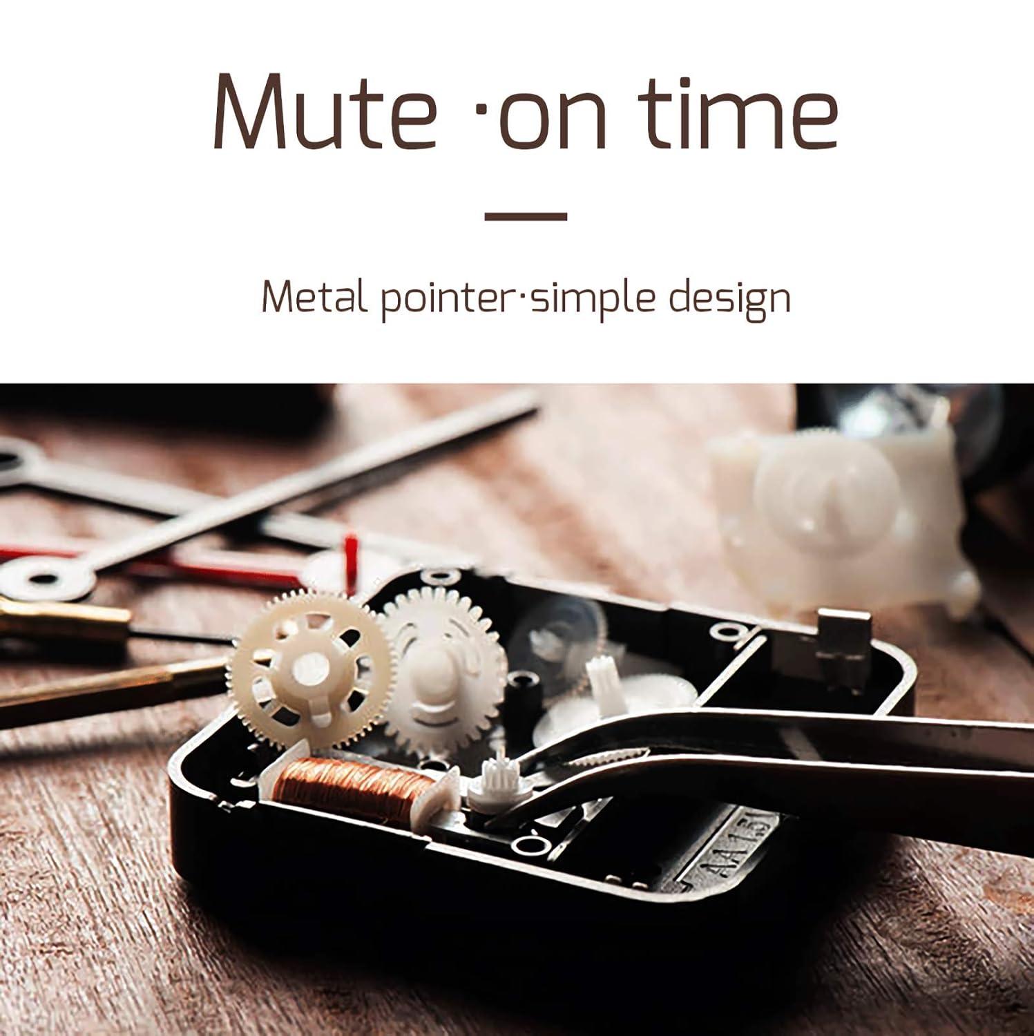 Table Clock-Modern Table Clock Silent-Non-Ticking 10-inch dial, Clear and Easy to Read, Used for Living Room, Bedroom Decoration