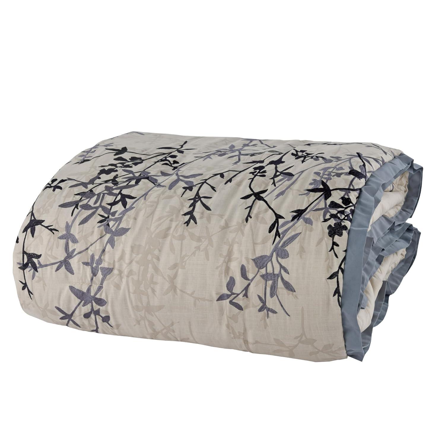 Riverbrook Home Hayden Beige/Blue Polyester 8 Piece Comforter Set