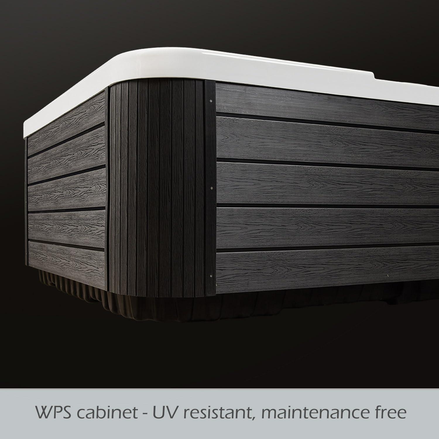 Buenospa New York 6 - Person 49 - Jet Acrylic Square Hot Tub with Ozonator and Cover in White