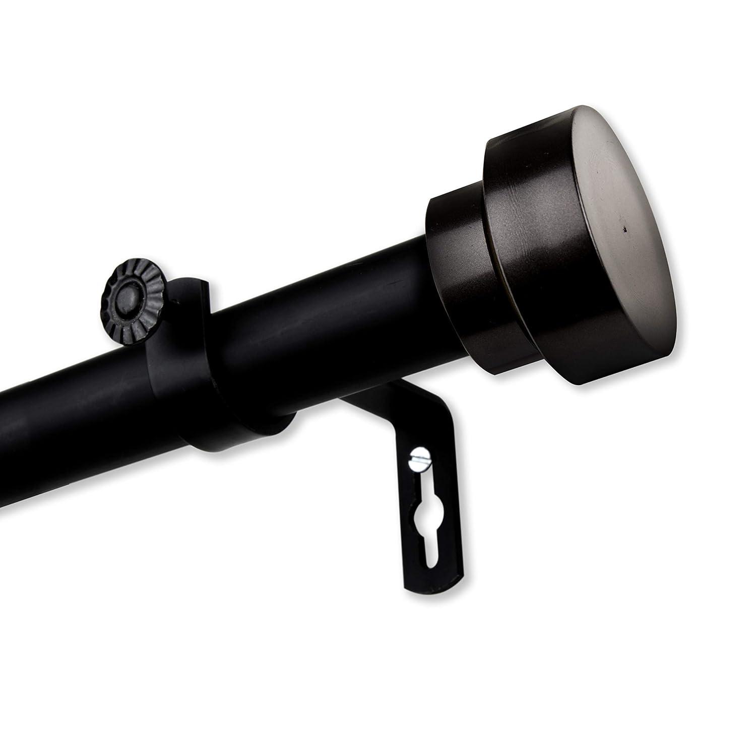 Rod Desyne Bonnet 1" Curtain Rod - Black
