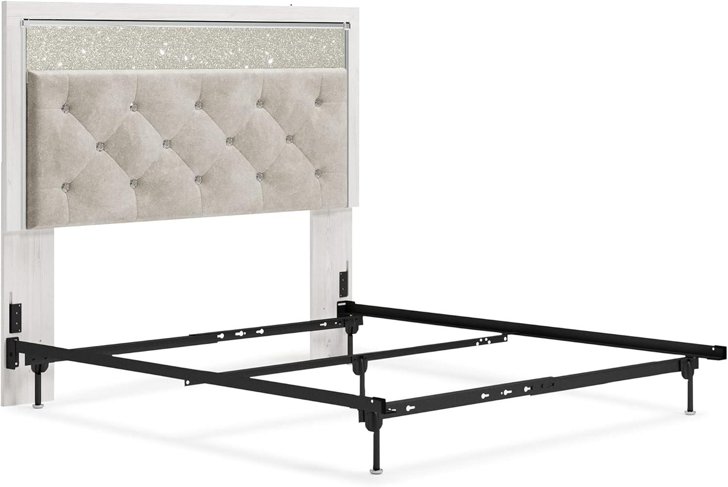 Signature Design by Ashley Contemporary Altyra Twin Upholstered Panel Headboard  White