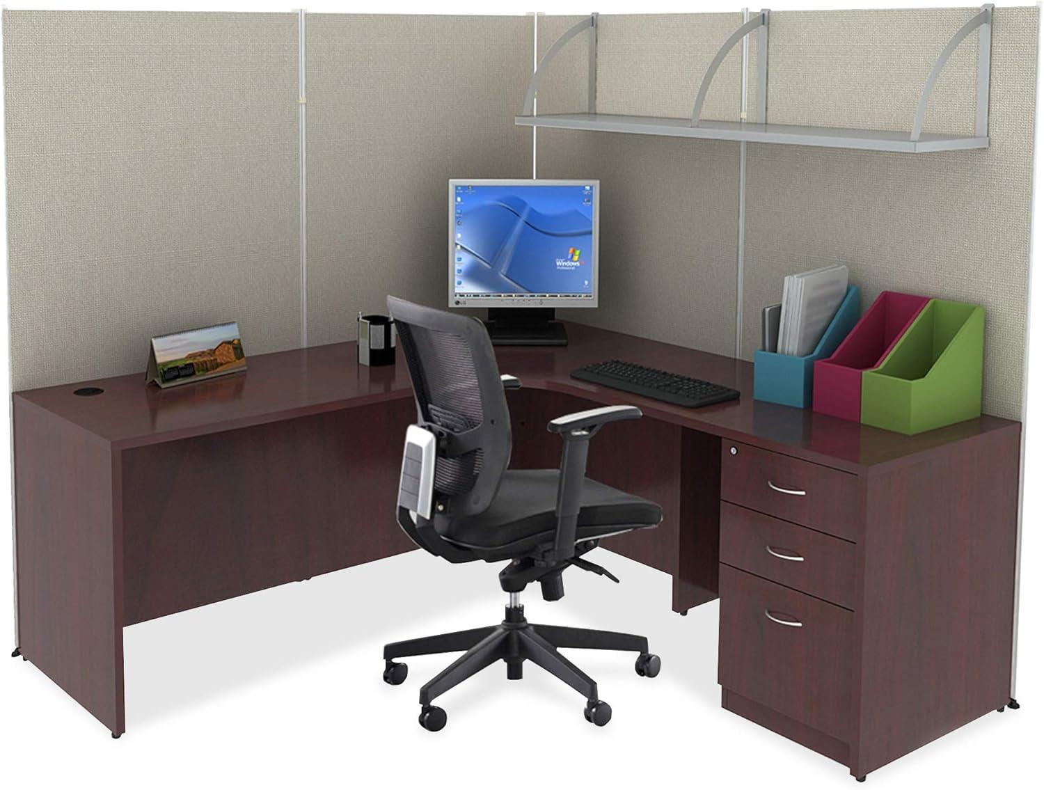 Winston Porter Sahrye Rectangle Synthetic Laminate Reception Desk