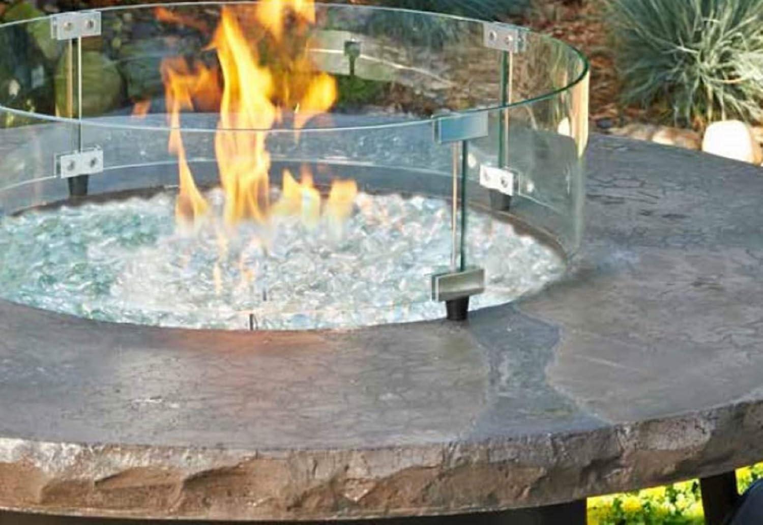 AZ Patio Heaters 22'' Round Glass Fire Pit Accessory