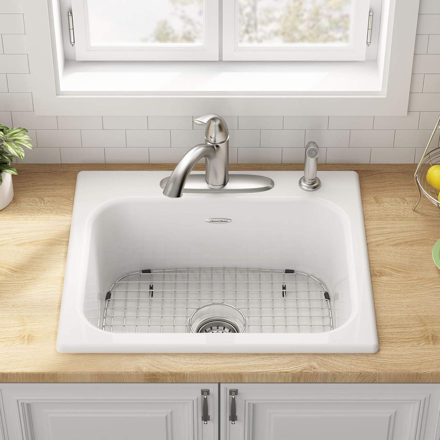 Quince 25'' L Drop-In Single Bowl Cast Iron Kitchen Sink