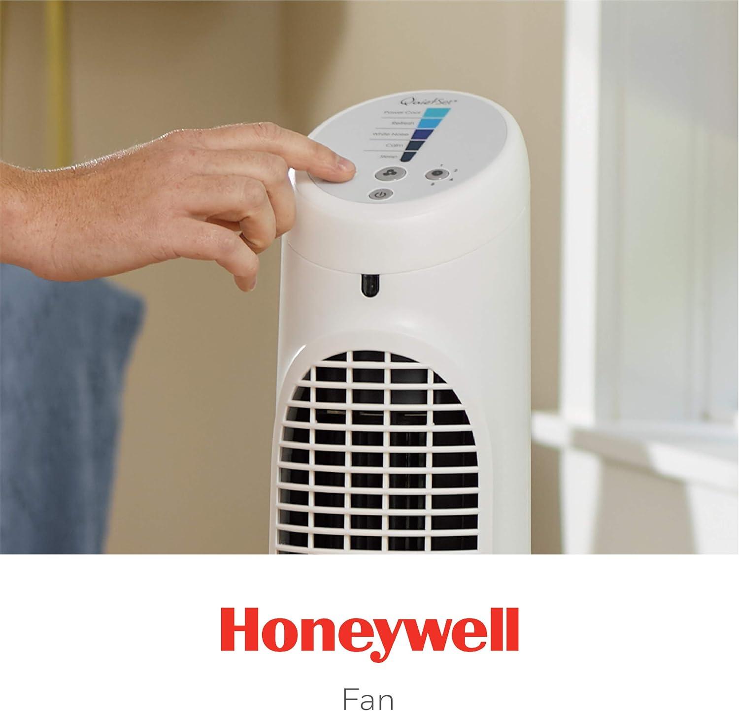 Honeywell QuietSet 5 Speed Oscillating Tower Fan White HYF260W