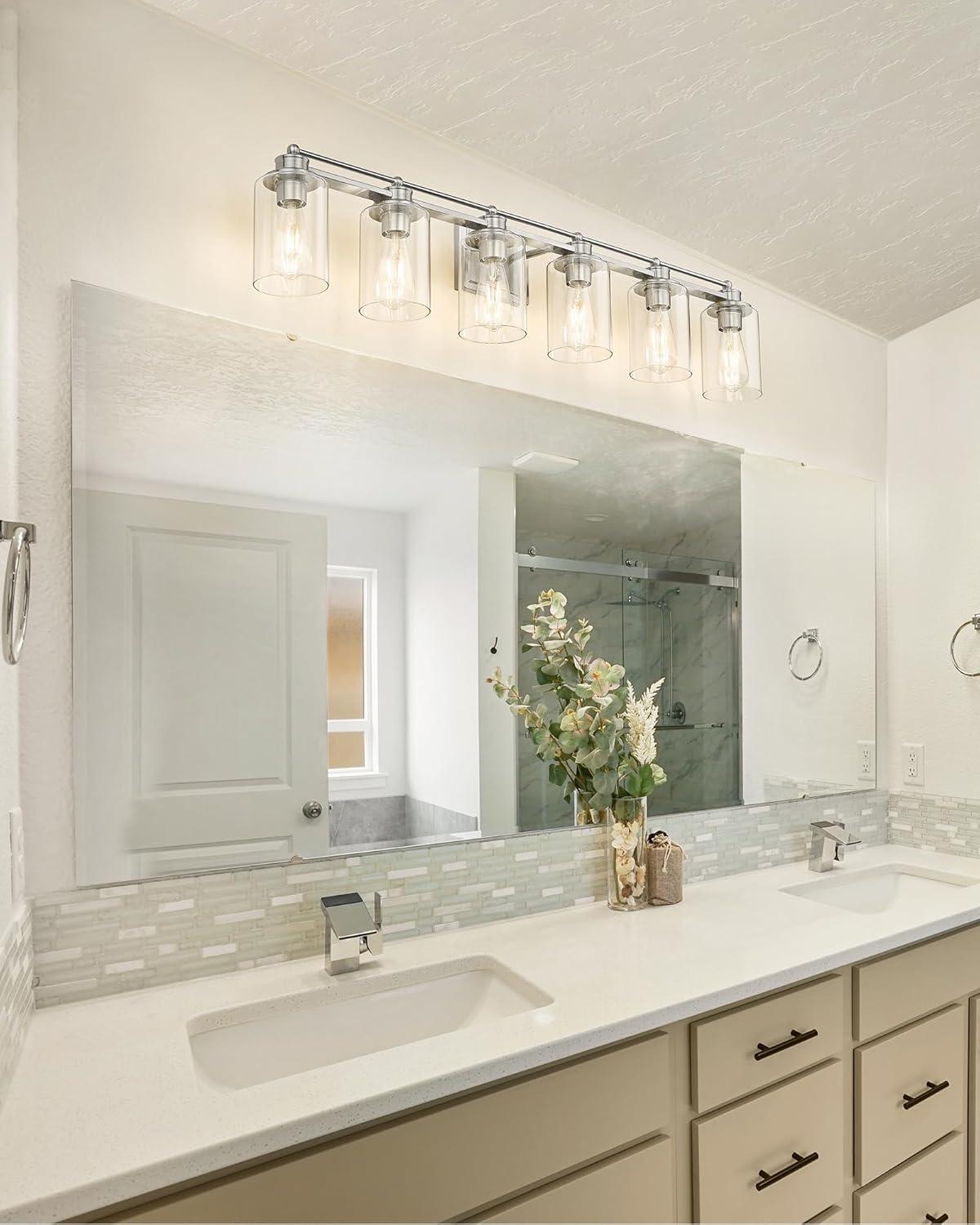 Bathroom Vanity Light, HWH 1 Light Wall Sconce Lamp Over Mirror, Farmhouse Wall Vanity Lighting in Oil-Rubbed Bronze Finish, 5HLT63B ORB