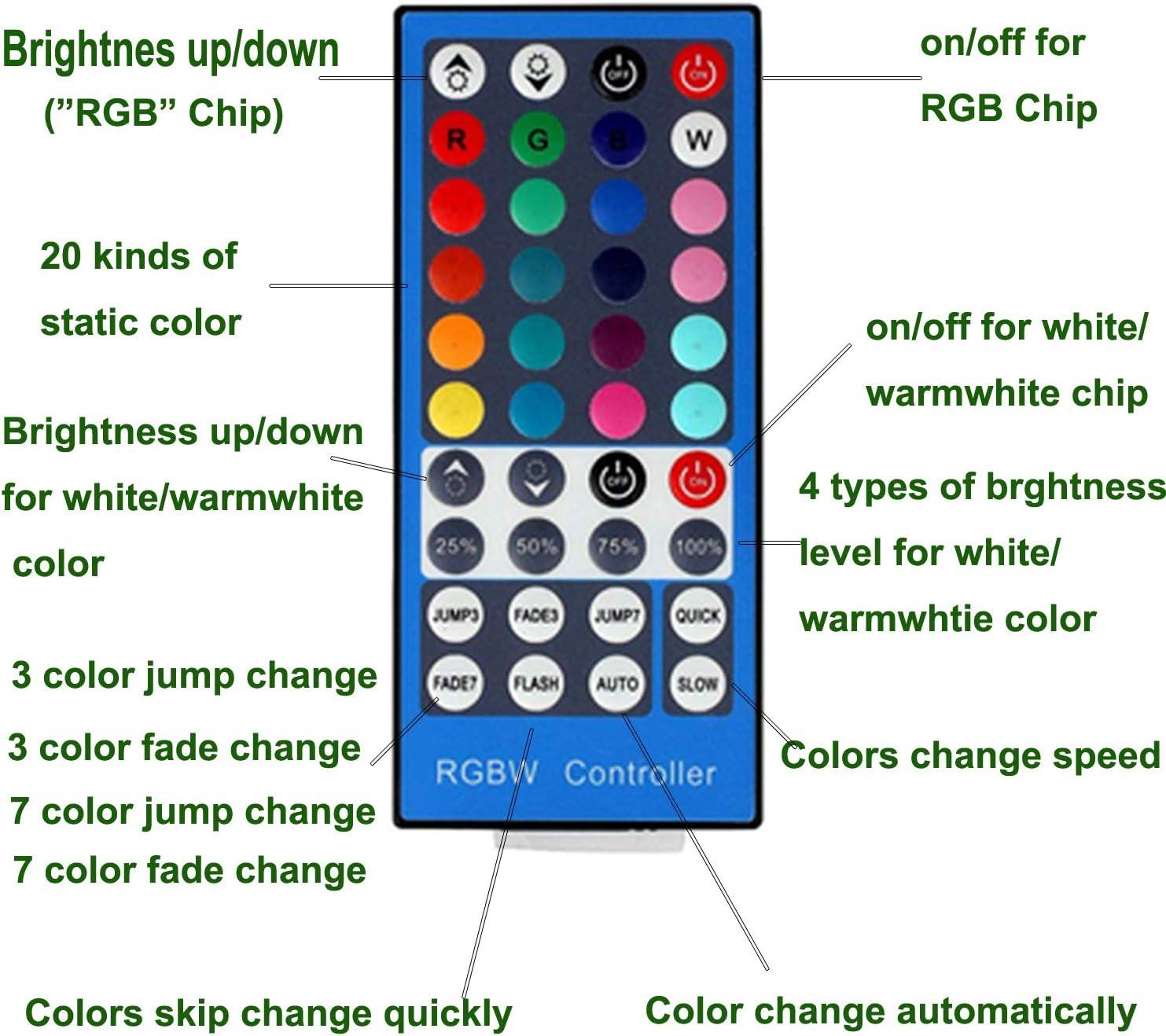 LED Under Counter Light Kit, RGBW/RGBWW Under Cabinet Lighting, Linkable Colored Puck Lights with 40-Key IR Remote Control (10 Lights)