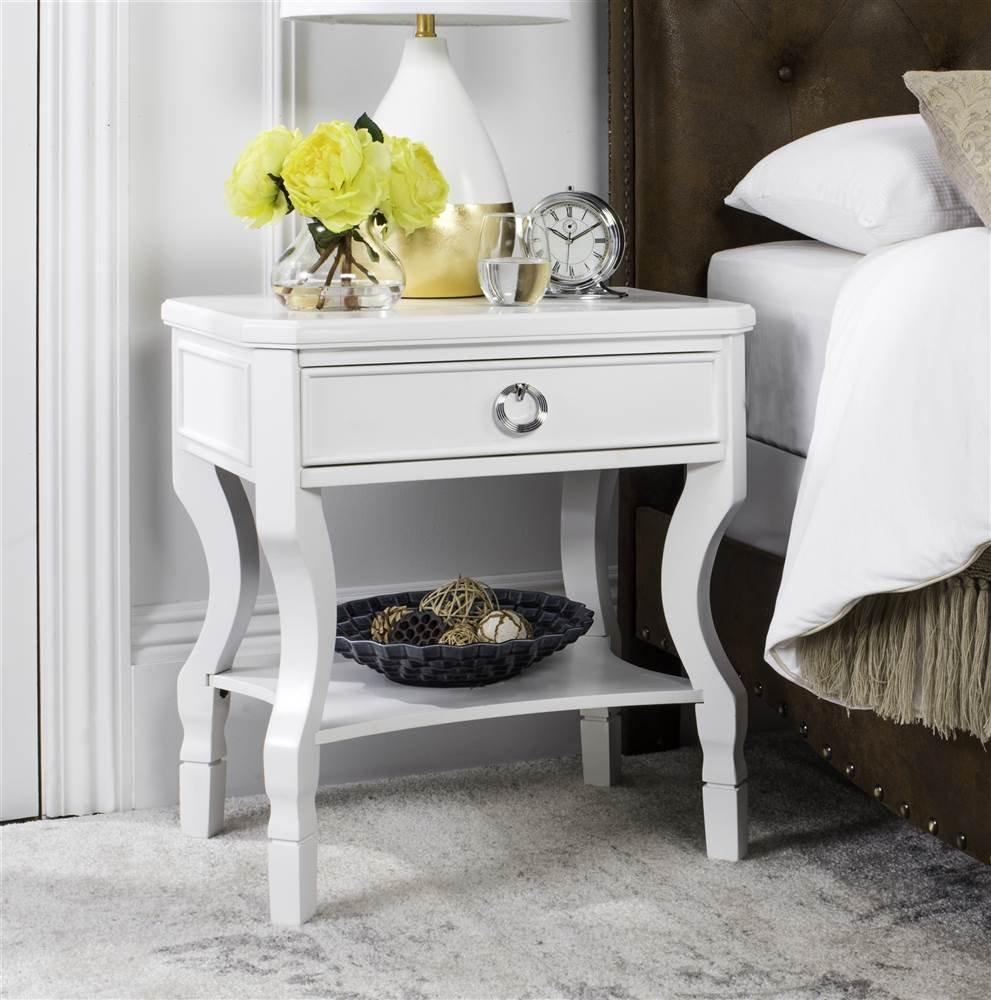 Alaia 1 Drawer Night Stand - White - Safavieh