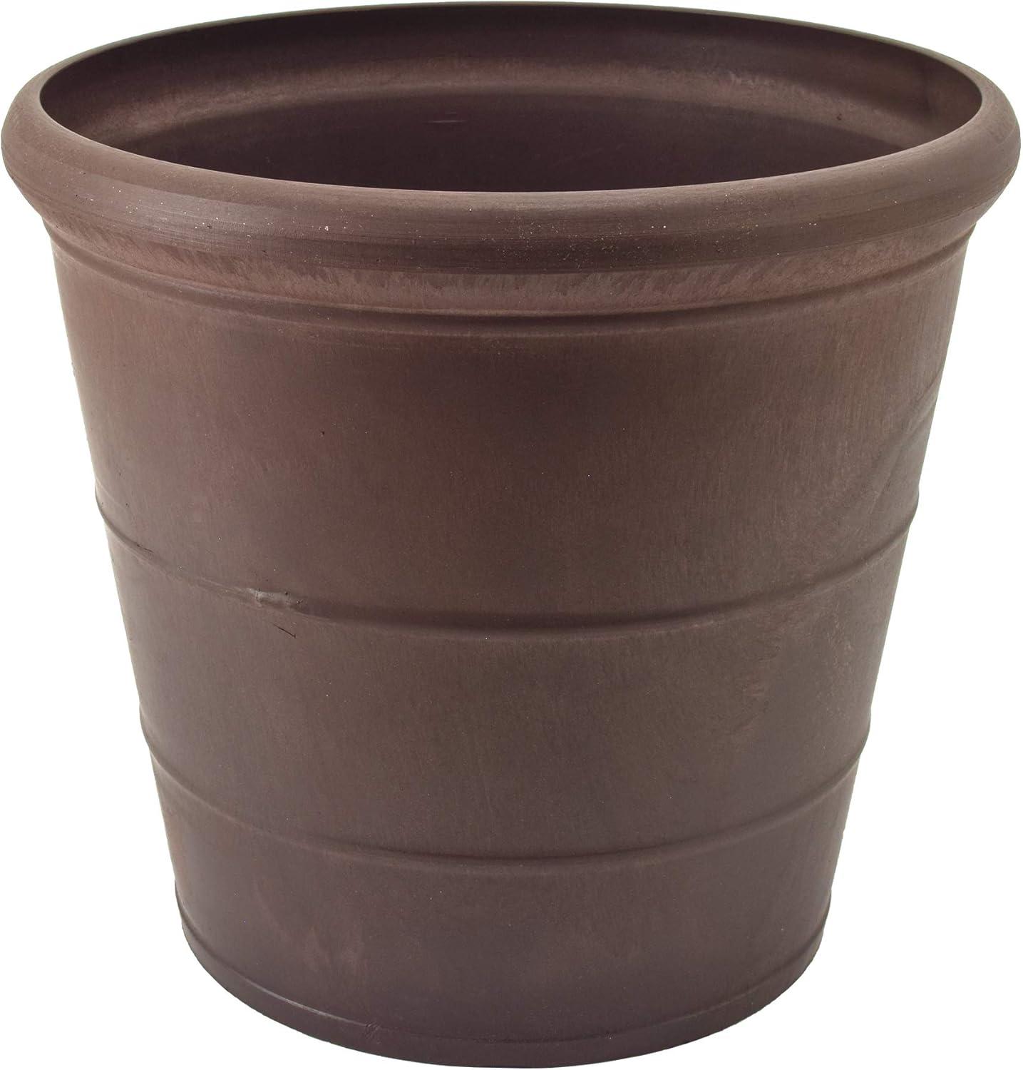 Arcadia Garden Products 11.5-in W Small Brown Plastic Indoor/Outdoor Planter