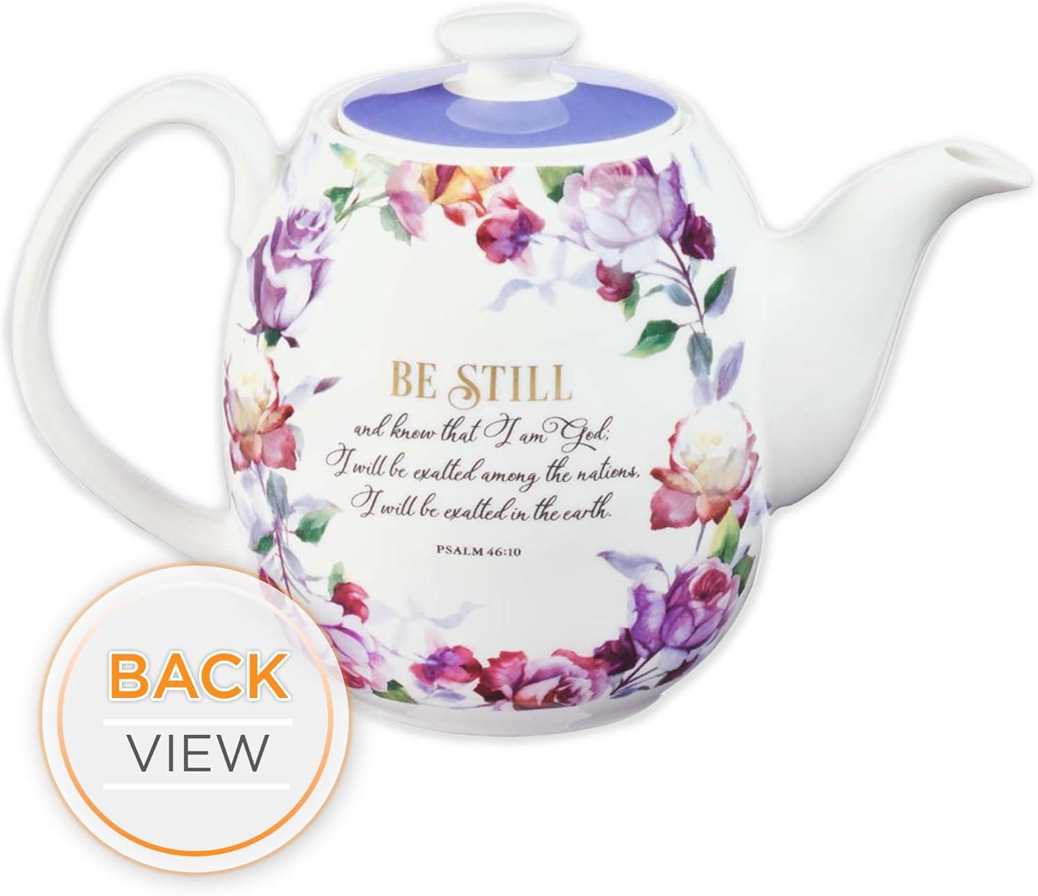 Be Still and Know Teapot in Purple - Psalm 46:10