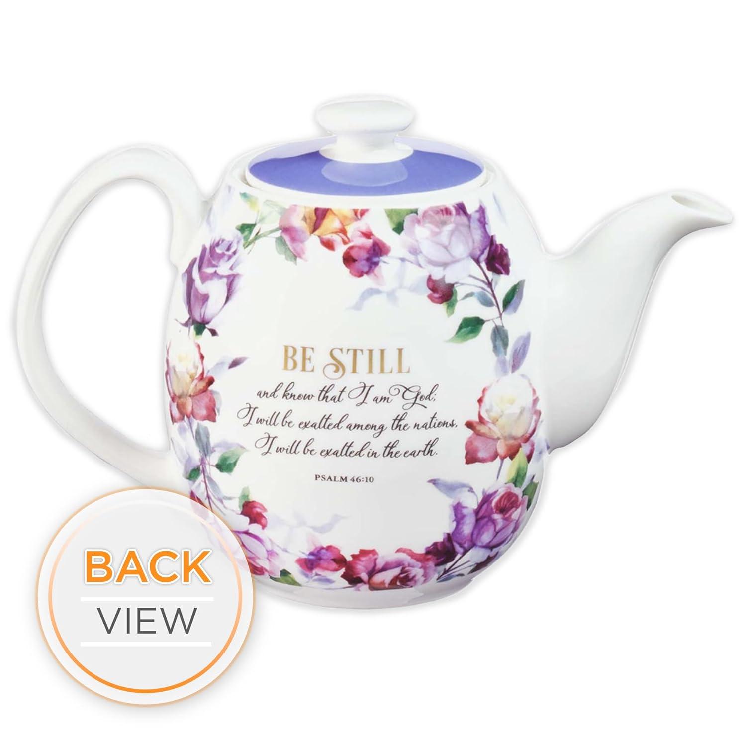 Be Still and Know Teapot in Purple - Psalm 46:10