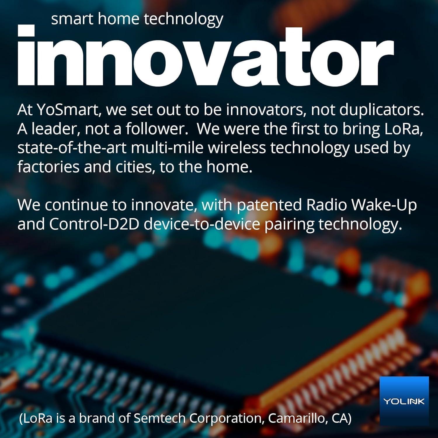 YoLink Smart Home Starter Kit: Hub & 2-Pack Water Leak Sensor 1, LoRa Up to 1/4 Mile Open-Air Range, SMS/Text, Email & Push Notifications, w/Alexa, IFTTT, Home Assistant