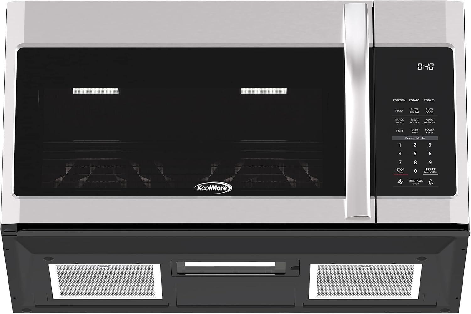 KoolMore 1.9 Cu. ft. Over the Range Stainless Steel Microwave.