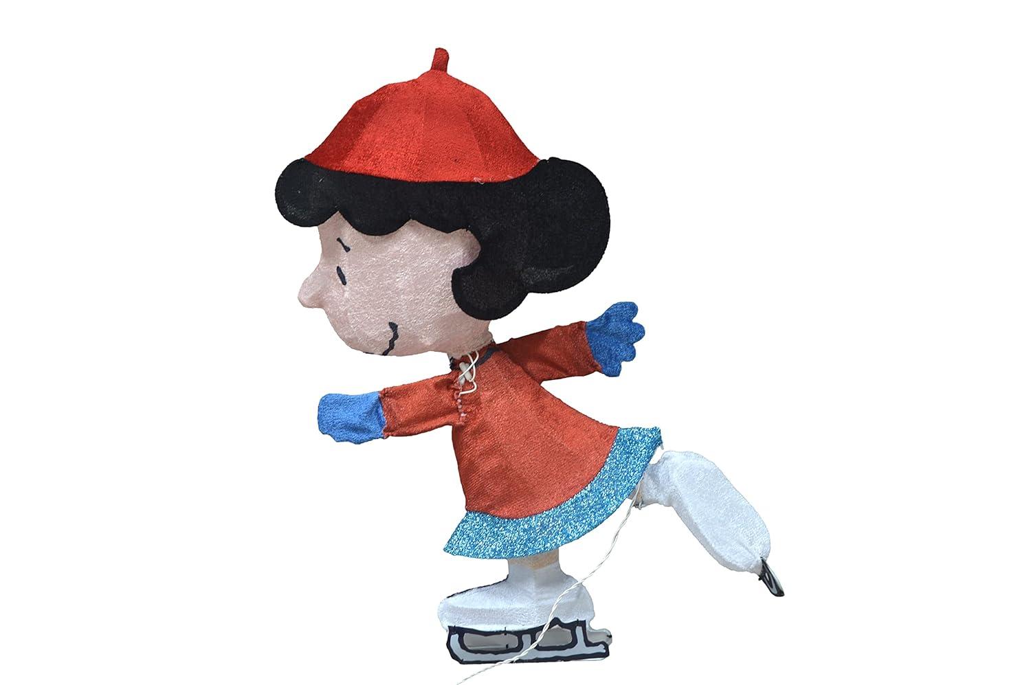 32INCH Skating Lucy Peanuts 3D Lighted LED Holiday Charlie Brown Christmas Yard Decor