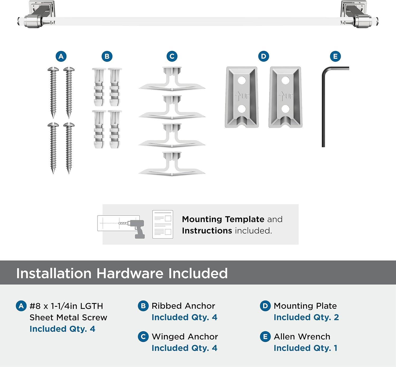 Amerock Glacio Wall Mounted Towel Bar