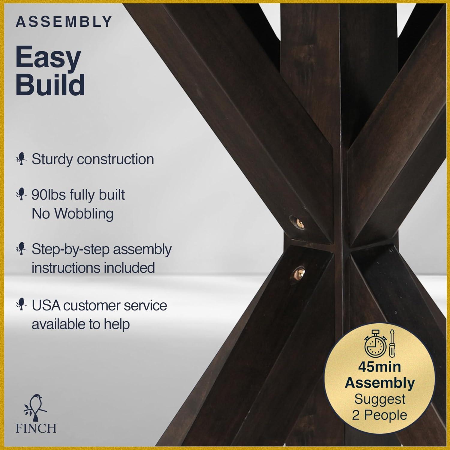 Finch Alfred Round Solid Wood Rustic Dining Table & Reviews | Wayfair